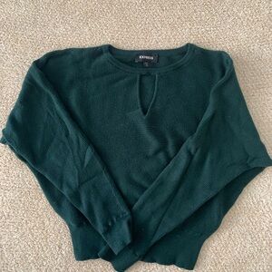 Express Forest Green Knit Top